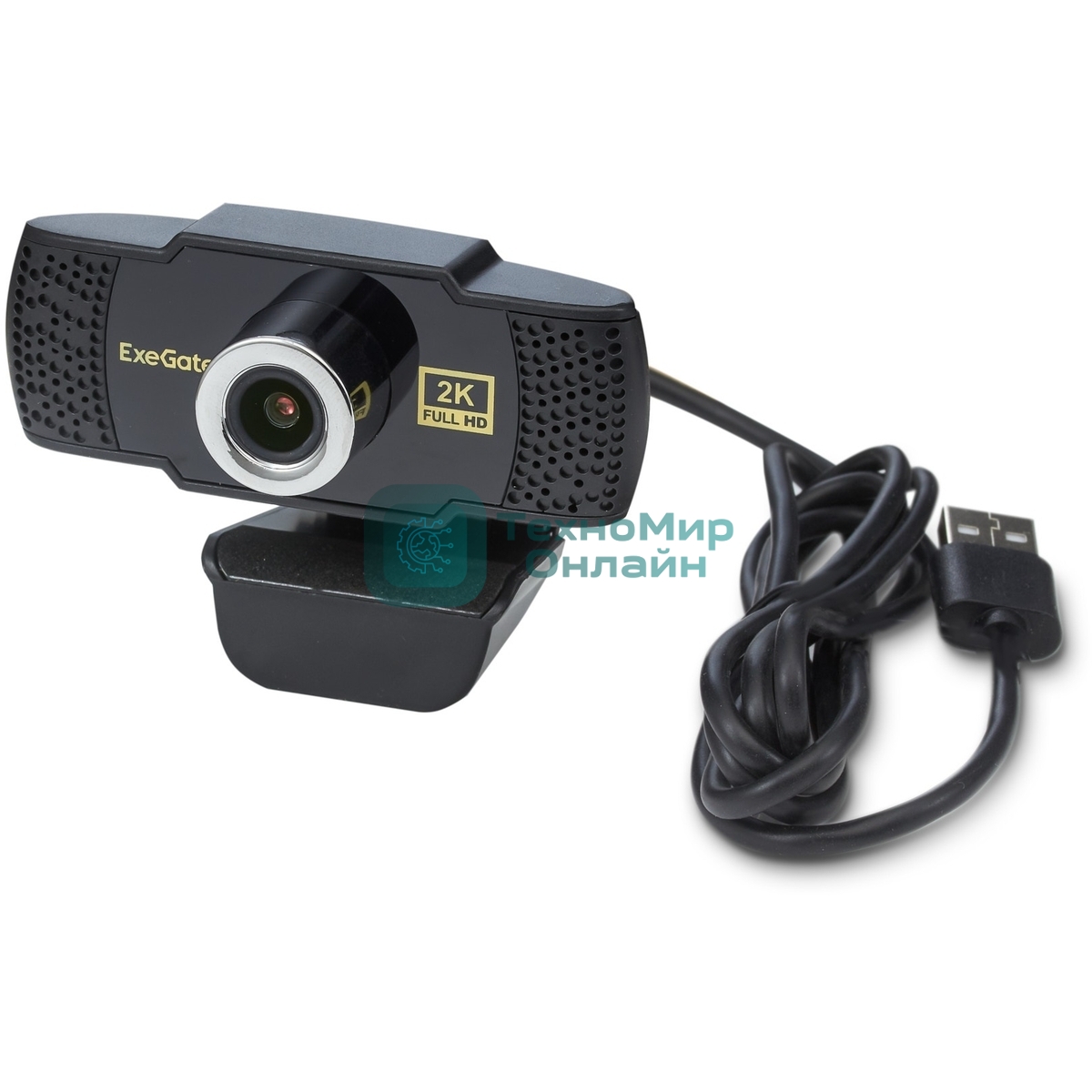 Веб-камера ExeGate BusinessPro C922 2K 2560x1440, 30 кадр/с, USB Type-A, микрофон (шумоподавление), универсальное крепление, штатив в комплекте