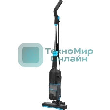 Пылесос вертикальный Candy CVC600B-C черный/голубой, питание от сети, 600 Вт, уборка сухая, пылесборник 0.8 л