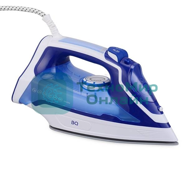 Утюг BQ SI1003 белый/синий, 2600 Вт, 35 г/мин, 160 г/мин, 360 мл