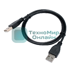Кабель USB2.0 Cablexpert CC-USB2-AMAM-1M, AM/AM, экран, 28/26AWG, медь, Pro, 1м, черный, пакет