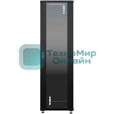 Шкаф коммутационный NTSS Премиум (NTSS-R42U6060GS-BL) напольный 42U 600x600мм пер.дв.стекл металл 900кг черный 510мм 86кг 1987мм IP20 сталь