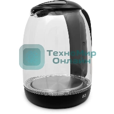 Чайник электрический BQ KT1830G, 2200Вт, 1.7л, черный
