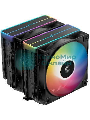 Кулер для процессора DEEPCOOL AG620 BK ARGB V2 черный 120мм алюминий+медь 1850rpm 29.4db 4-pin 260W 157мм