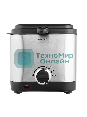 Фритюрница Centek CT-1430 900 Вт объем 1,5лЧаша - антипригарная, стальной корпус, окно