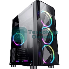 Компьютерный корпус Aerocool/Formula F-3401 (V1) черный без БП ATX 3x120мм 2xUSB 2.0 1xUSB 3.0 audio bott PSU