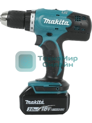 Дрель-шуруповерт Makita DDF453RFE, 18 В, 3 Ач, 42 Нм, щеточный