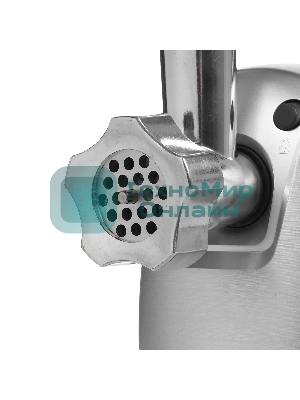 Мясорубка электрическая Moulinex ME688832 черный, 2200 Вт, 4.5 кг/мин, реверс, насадки - 6