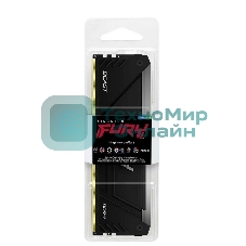 Оперативная память Kingston Fury Beast, DDR4, 16GB (1x16GB), 3200MHz, CL16, DIMM, радиатор, RGB, черный