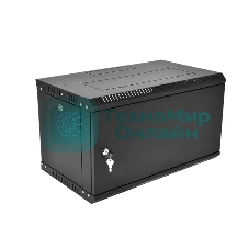 Шкаф телекоммуникационный настенный разборный ЦМО ЭКОНОМ 9U (600 x 520) дверь металл, черный (ШРН-Э-9.500.1-9005)