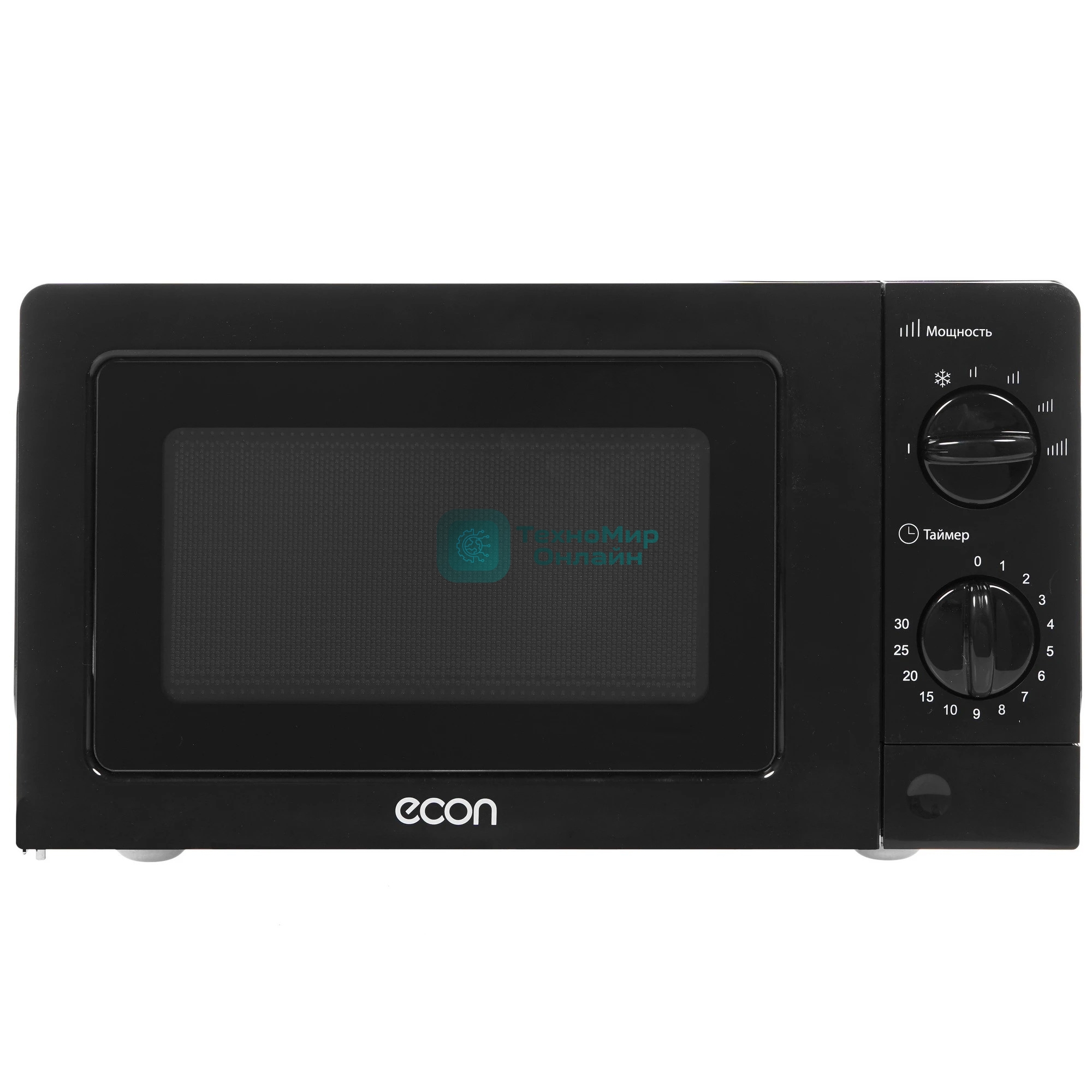 Микроволновая печь ECON ECO-2031M черный, 20 л, 700 Вт, переключатели - поворотный механизм