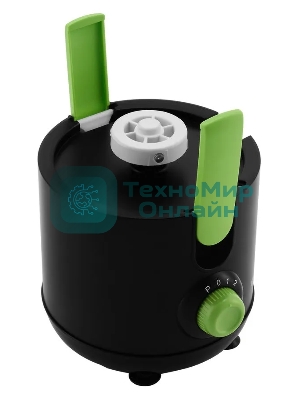 Соковыжималка Hyundai HY-JE1625 чёрный/зелёный, центробежная, 500 Вт, 400 мл, механическое