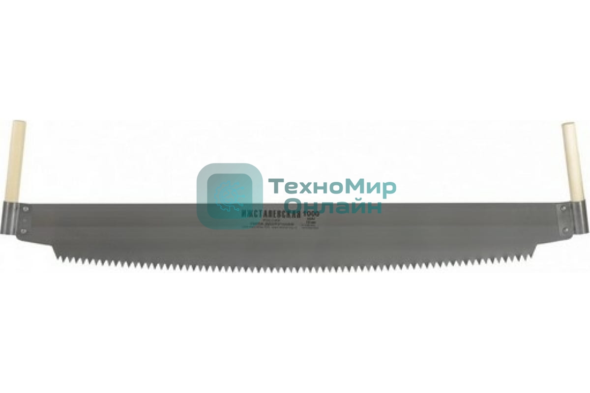 Пила Россия двуручная,1000 мм,деревянные рукоятки 23435