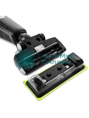 Пылесос вертикальный Kitfort KT-594 черный/серый, питание от аккумулятора, 45 Вт, уборка сухая/влажная, пылесборник 0,6 л