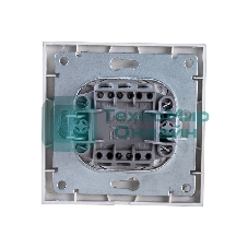 Выключатель Бриллиант одноклавишный проходной с подсветкой серебро