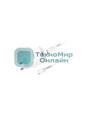 Блок питания (сетевой адаптер) HOCO C81A Asombroso single 1xUSB с кабелем Type-C, 2.1A, 10W, белый