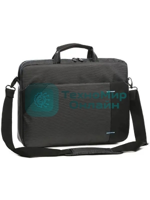 Сумка для ноутбука Сумка Continent CC-205Gb,(нейлон, серый, с голубой отстрочкой, 15,6'')