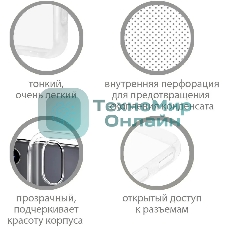 Чехол (клип-кейс) DF sCase-125 для Samsung Galaxy A03 Core прозрачный