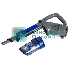 Пылесос вертикальный SUPRA VCS-4094 синий/серый, питание от аккумулятора, 130 Вт, уборка сухая, пылесборник 0.6 л, работа от АКБ max 30 мин.