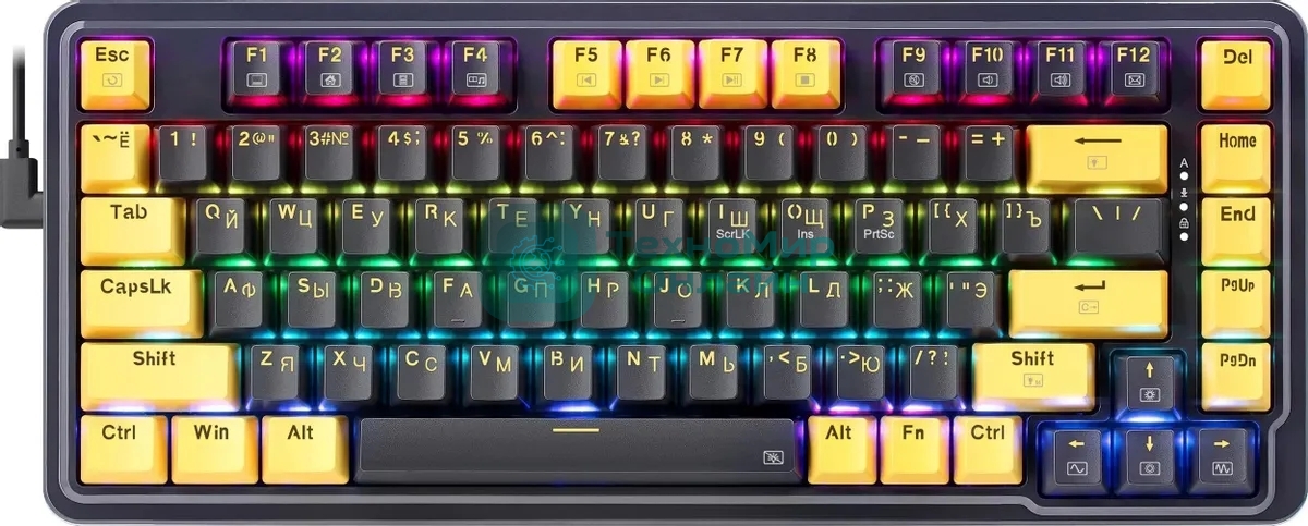 Клавиатура проводная Redragon Elf, USB, черный/фиолетовый