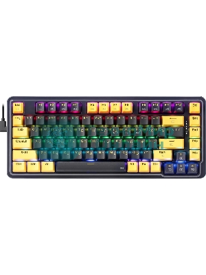 Клавиатура проводная Redragon Elf, USB, черный/фиолетовый