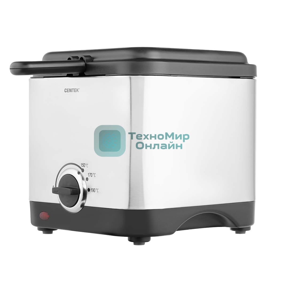 Фритюрница Centek CT-1430 900 Вт объем 1,5лЧаша - антипригарная, стальной корпус, окно