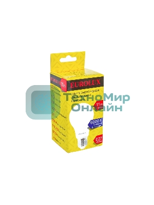 Лампа светодиодная EUROLUX LL-E-A60-11W-230-6K-E27 груша