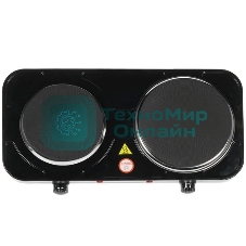 Плита настольная электрическая Energy EN-903В чёрный, 2,5 кВт, ТЭН, конфорки - 2, эмаль, поворотные переключатели