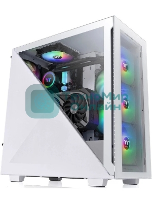 Компьютерный корпус Thermaltake Divider 300 TG ARGb белый без БП ATX 2x120мм 2xUSB 3.0 audio front door bott PSU