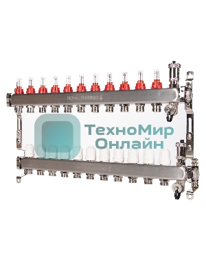 Коллектор Royal Thermo нерж. в сборе с расходомерами 1