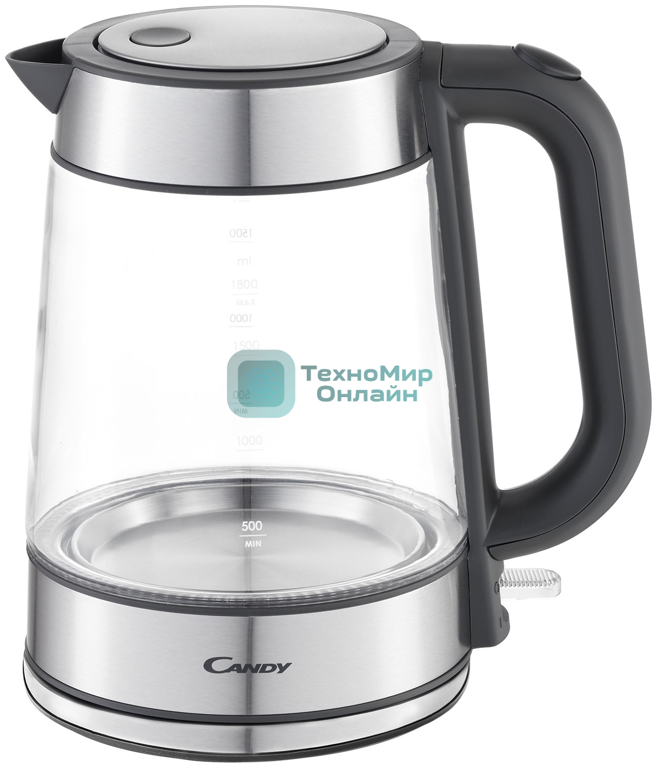 Чайник электрический Candy CK-303 1.8л. 2200Вт графит корпус: Металл/стекло/пластик