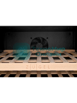 Винный шкаф встраиваемый ZÜGEL ZCWI570DB черный, 145 л, 2 отсека, 57 бут.