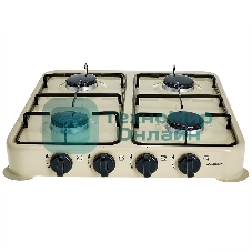 Плита настольная газовая АКСИНЬЯ КС-108 четырехконфорочная, бежевый