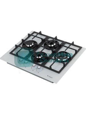 Газовая варочная панель Gefest ПВГ 2231-01 Р12, 4 конфорки, закаленное стекло, белый