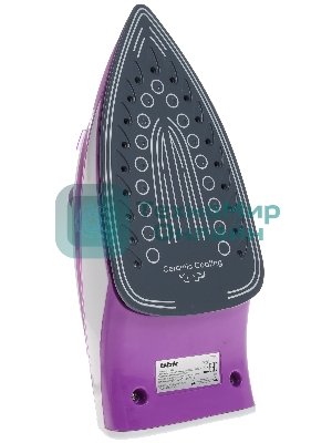 Утюг BBK ISE-1802 фиолетовый/белый, 1800 Вт, 20 г/мин, 60 г/мин, 180 мл