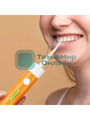 Ирригатор Kitfort КТ-2957-4 оранжевый/белый, от аккумулятора, 320 мл, 3 режима