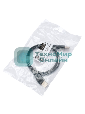 Кабель USB2.0 Cablexpert CC-USB2-AMAM-1M, AM/AM, экран, 28/26AWG, медь, Pro, 1м, черный, пакет
