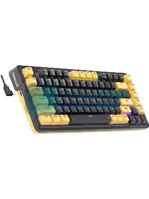 Клавиатура проводная Redragon Elf, USB, черный/фиолетовый