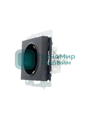 Розетка 1-м СП Vesna с заземл. ПБТ механизм черный бархат LEZARD 742-4288-122B