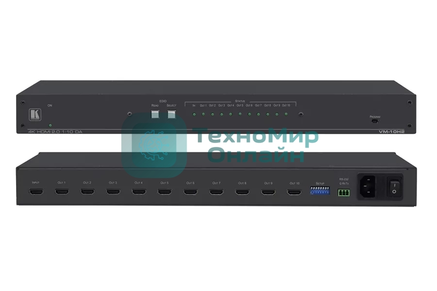Усилитель-распределитель Kramer Electronics VM-10H2 1:10 HDMI; поддержка 4K, HDMI 2.0
