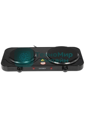 Плита настольная электрическая Energy EN-903В чёрный, 2,5 кВт, ТЭН, конфорки - 2, эмаль, поворотные переключатели