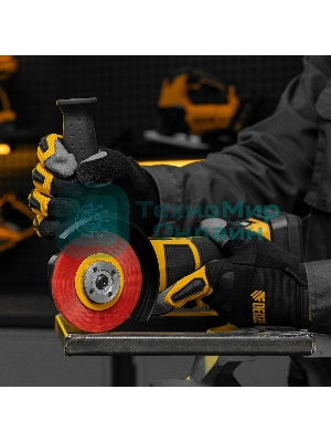 Щетка для УШМ Denzel 100 мм, плоская, нейлоновая щетина, посадка 22,2 мм