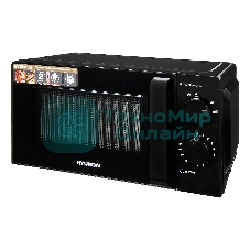 Микроволновая печь Hyundai HYM-M2039 черный, 20 л, 700 Вт, переключатели - поворотный механизм