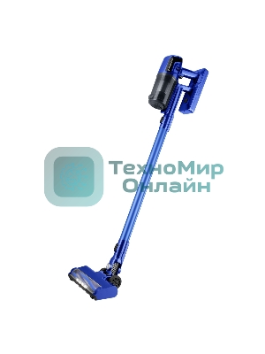 Пылесос вертикальный Maunfeld MF-2032BL PRO синий, питание от аккумулятора, 200 Вт, уборка сухая, пылесборник 0.5 л, работа от АКБ max - 35 мин