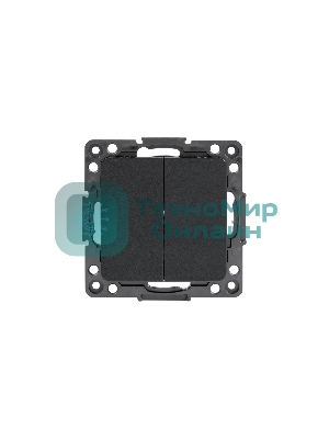 Механизм выключателя EKF EZV10-023-10 Стокгольм PROxima 2-кл. 10А, автоматические клеммы, черный