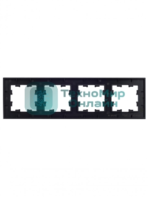 Рамка 4-местная IEK BRITE РУ-4-1-БрЧ (BR-M42-M-K02) металл черный