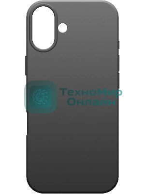 Чехол (клип-кейс) BoraSCO для Apple iPhone 16 Plus Microfiber Case черный (73687)