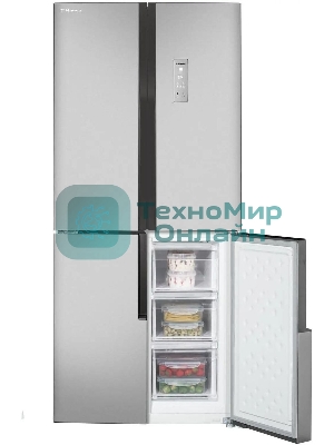 Холодильник Hansa FY418.3DFXC нержавеющая сталь трехкамерный 274/144л морозилка снизу