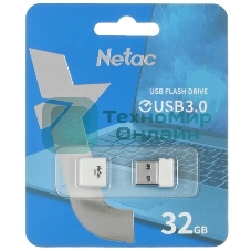 Флешка USB Netac U116 white (N3U116N32G-32WH), 32GB, USB 3.2, R/W 90/30, белый