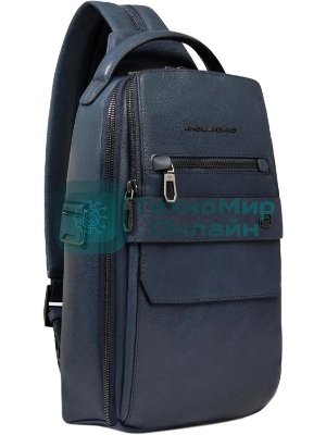 Рюкзак слинг мужской Piquadro Solm CA7028S141/AV серо-голубой кожа