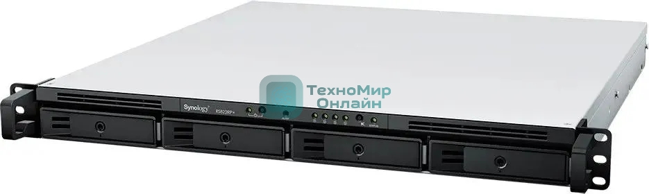 СХД стоечное исполнение 4BAY 1U NO HDD RS822RP+ SYNOLOGY
